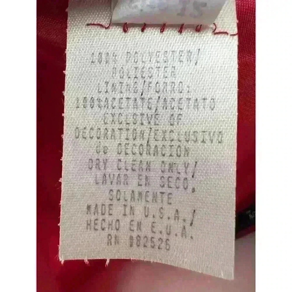 Vintage 90s Rhapsody Red Satin Maxi Dress Gown Size 12 Minimalist Prom HoCo - Picture 10 of 14